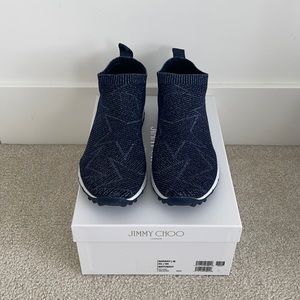 JIMMY CHOO 'Norway' Knit Sneakers 40=39. One size down.